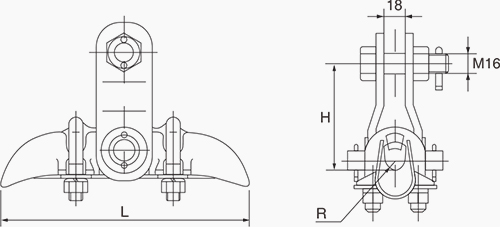 Suspension Clamp,XGU, XGU trunnion type