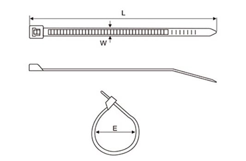cable ties drawing